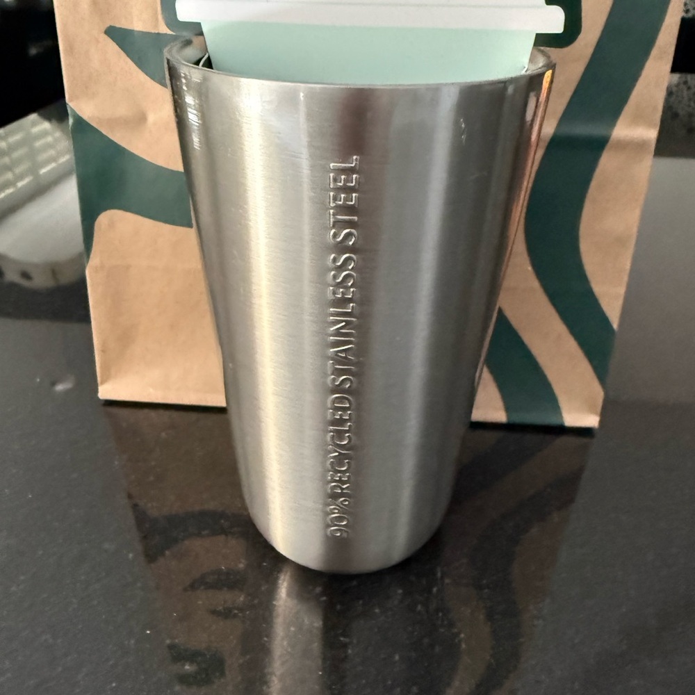 Starbucks Vacuum Insulated Cup Sleeve in Mint and White - Picture 6 of 6